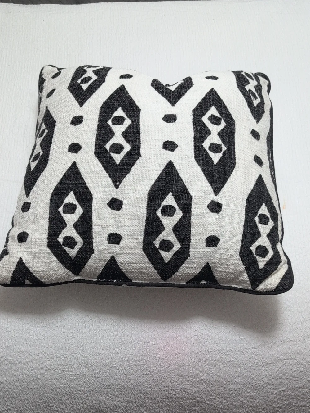 Black and White Geometric Throw Pillow by